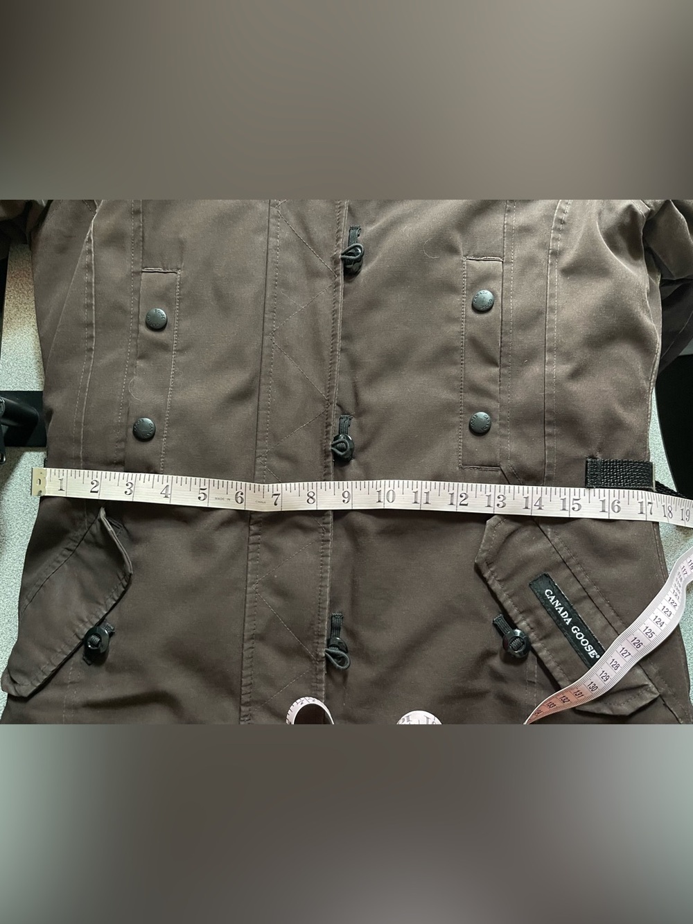 Canada Goose Kensington Brown Parka Fur-Trim Hood Size Small - Picture 12 of 15